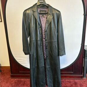 Wilsons Leather Black Trench Coat for women